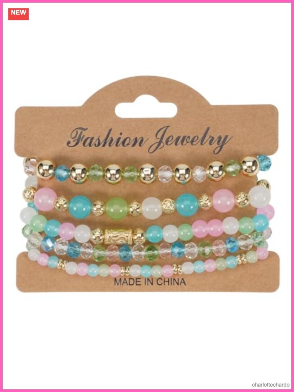 Natural Stone Crystal Stretch Bracelet Set Stackable Boho Jewelry Gift